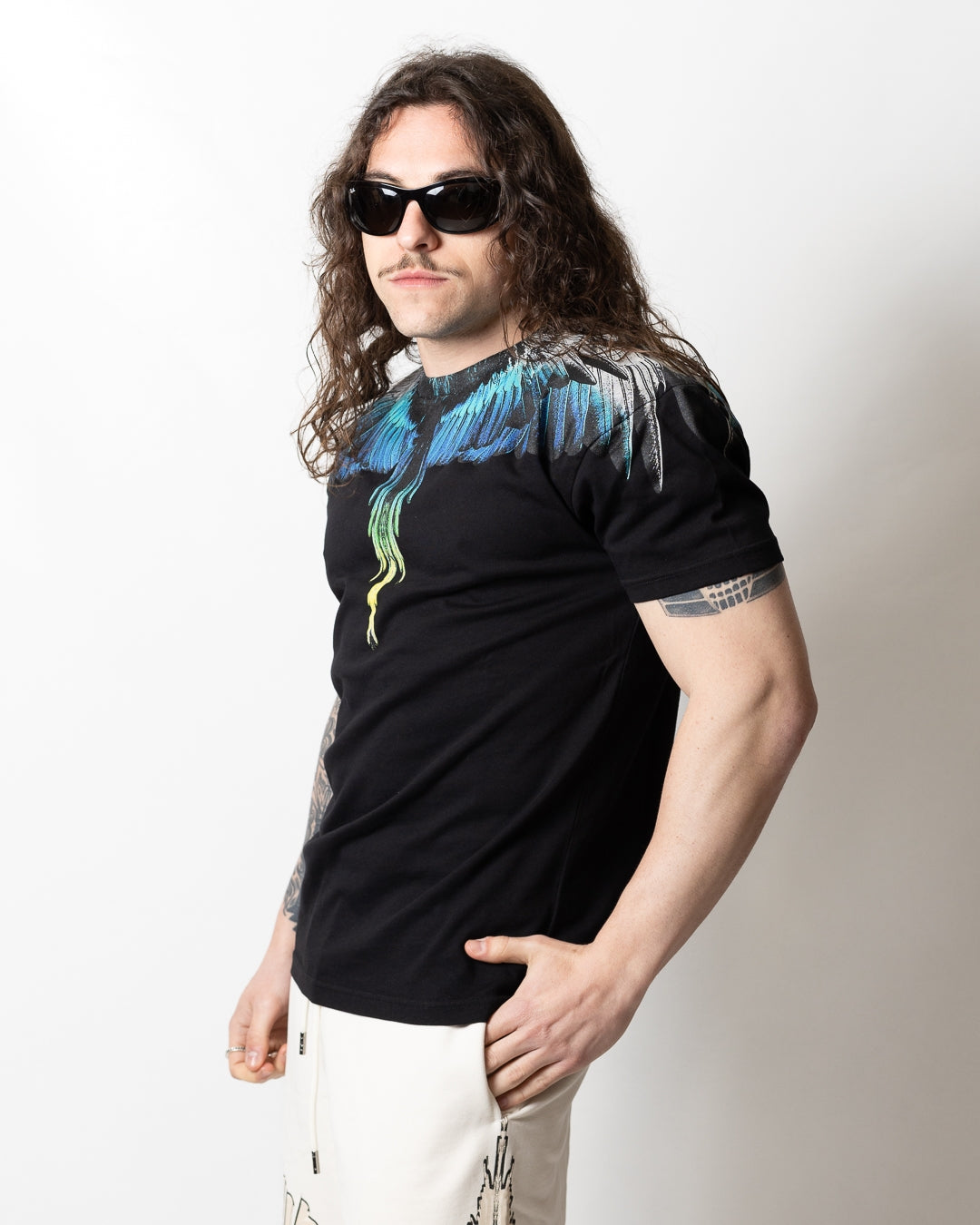 T-Shirt Marcelo Burlon "Icon Wings Colorfull" uomo