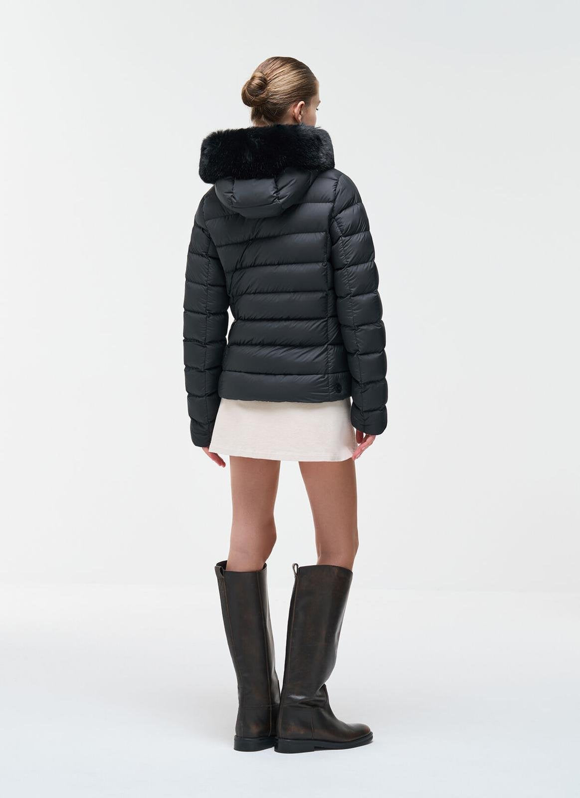 Giubbotto Colmar trapuntato con ecopelliccia