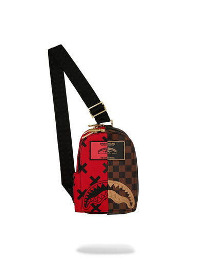 Tracolla Sprayground marrone REVERSE HALF SPLIT BACKPACK SLING