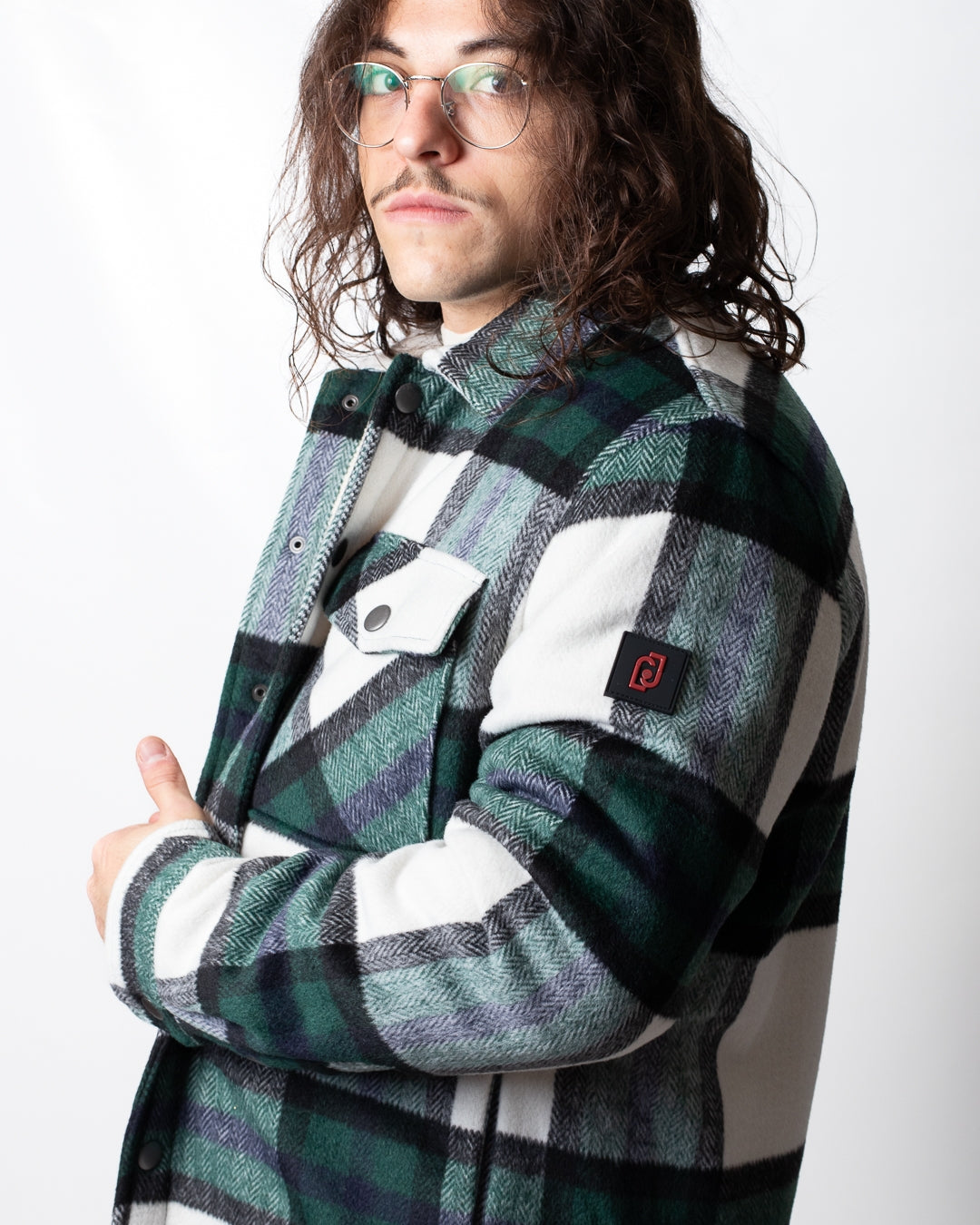 Giubbotto Liu Jo a quadri in misto lana uomo