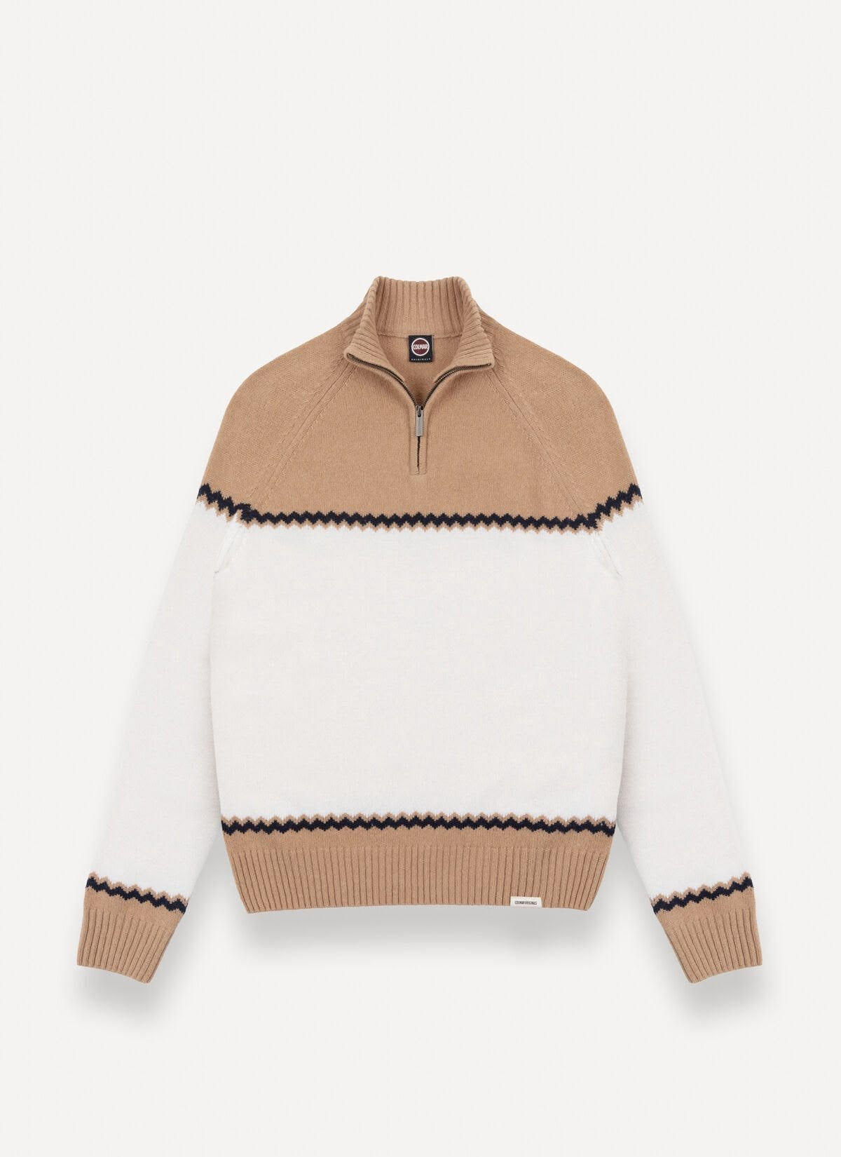 Maglia Colmar mezzazip con motivi jacquard uomo