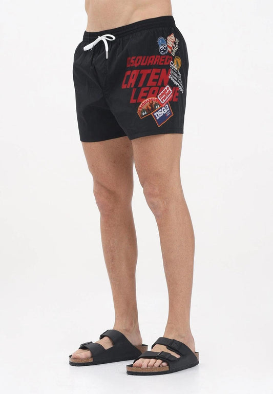 Boxer mare Dsquared2 con stampa logata uomo