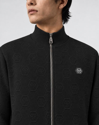 Felpa Philipp Plein Jacquard Monogram con patch logo