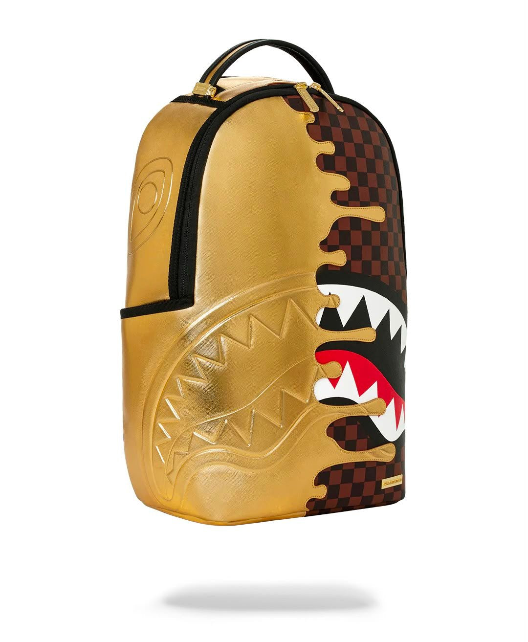 Zaino Sprayground marrone SHARKS IN PARIS GOLD DRIP BACKPACK