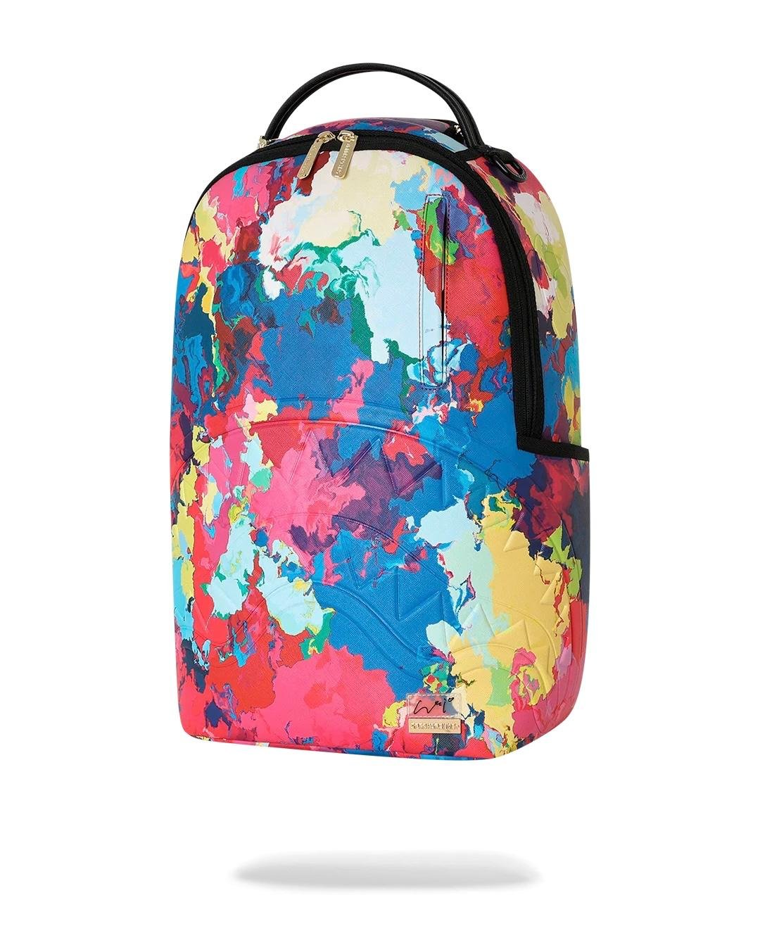 Zaino Sprayground bianco HIDEKI SAIJO ABSTRACT FLOW BACKPACK