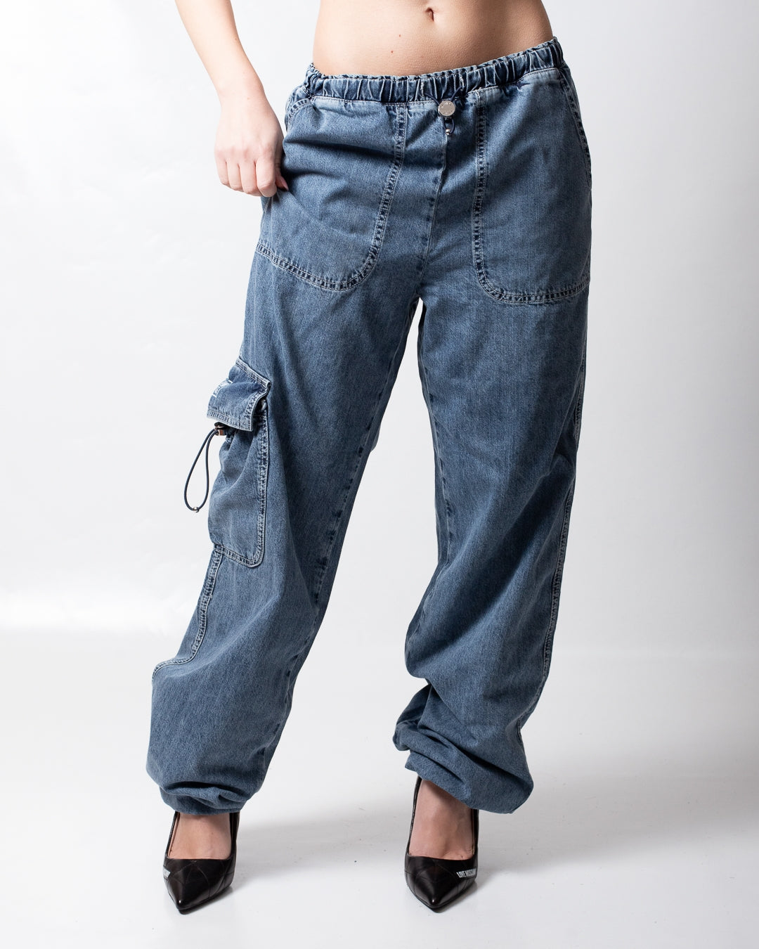 Pantalone Moschino Jeans cargo con coulisse donna