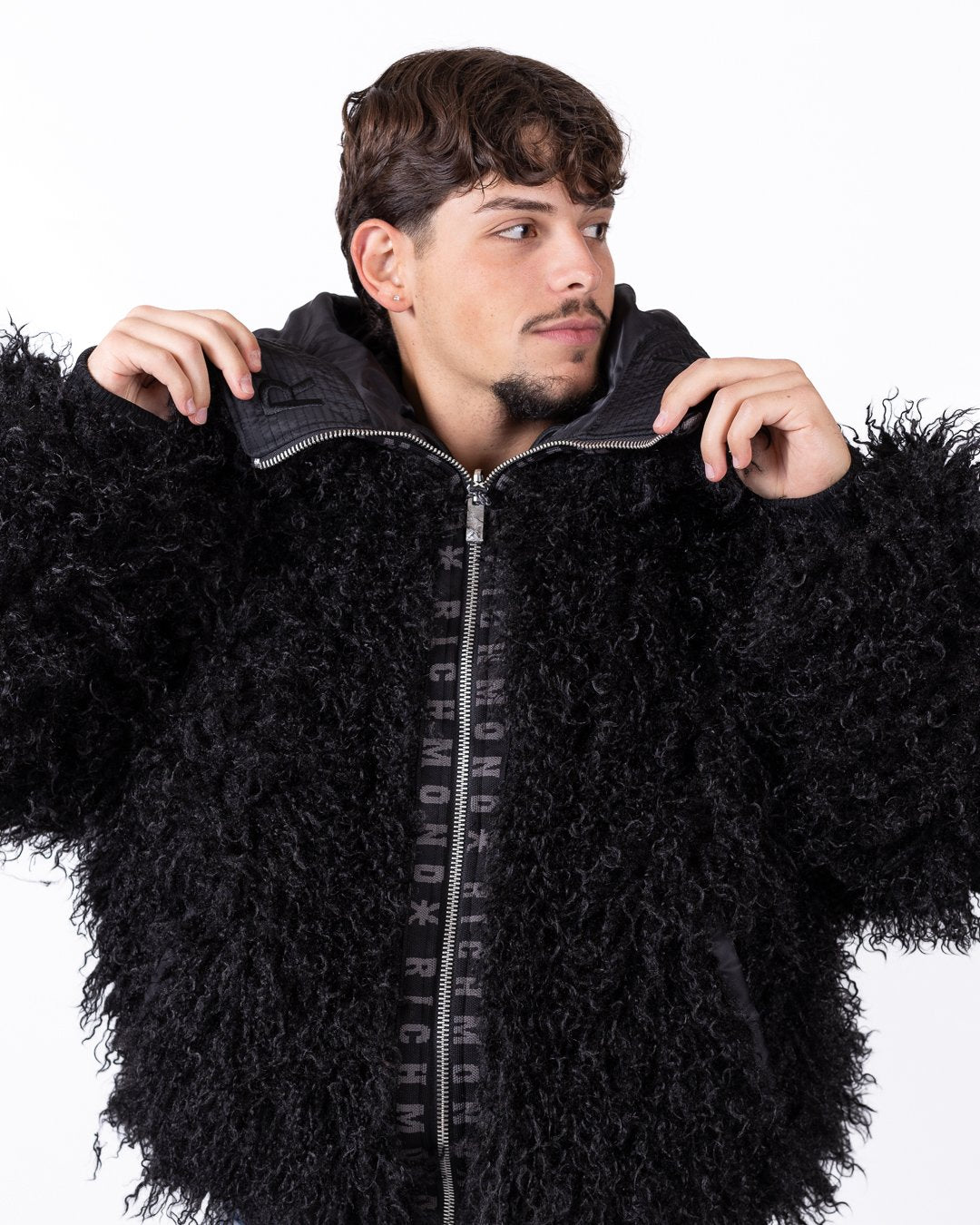 Giubbotto Richmond X bomber reversibile con ecopelliccia
