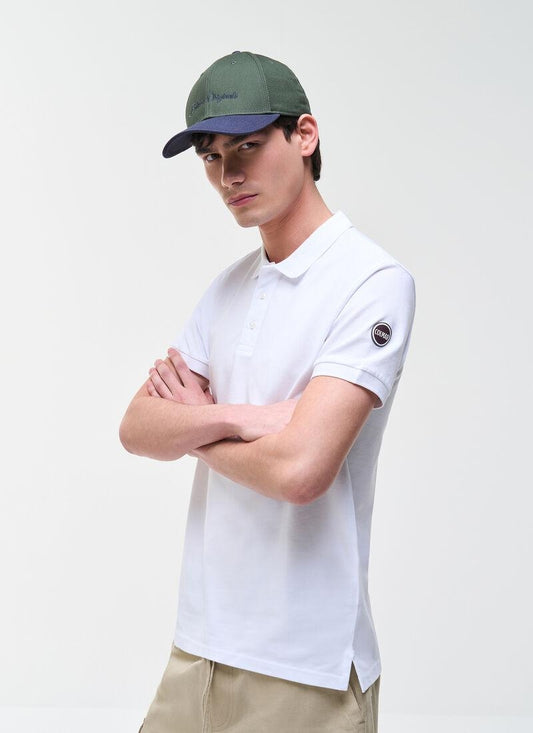 Polo Colmar con logo in silicone manica uomo