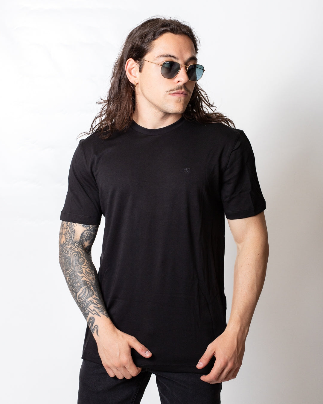 T-Shirt Calvin Klein in jersey con ricamo CK uomo