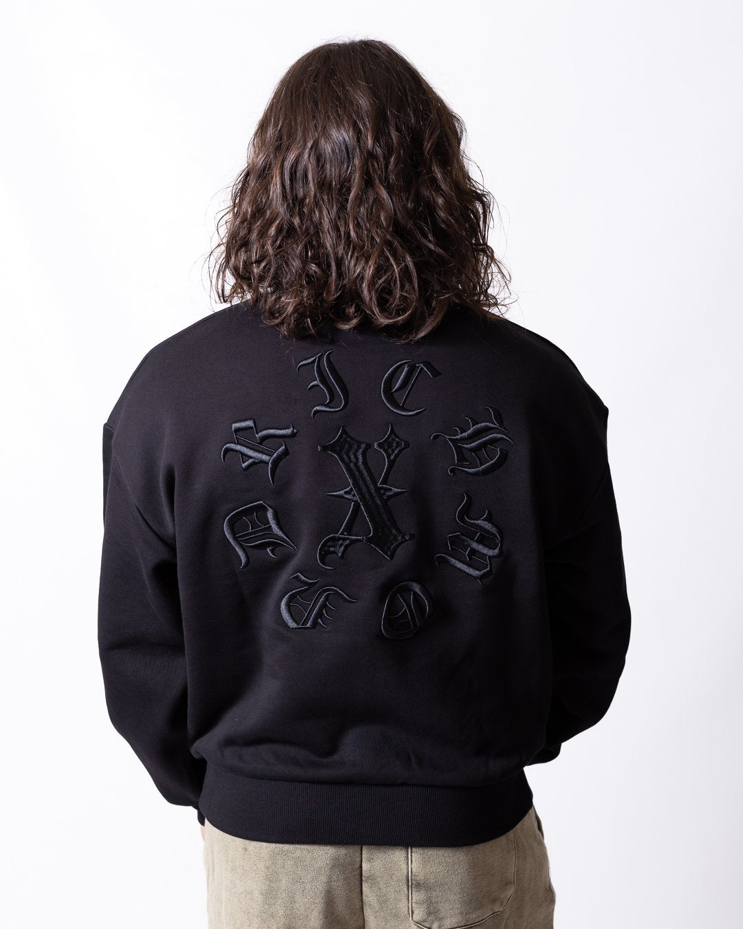Felpa Richmond X con logo ricamato fronte-retro