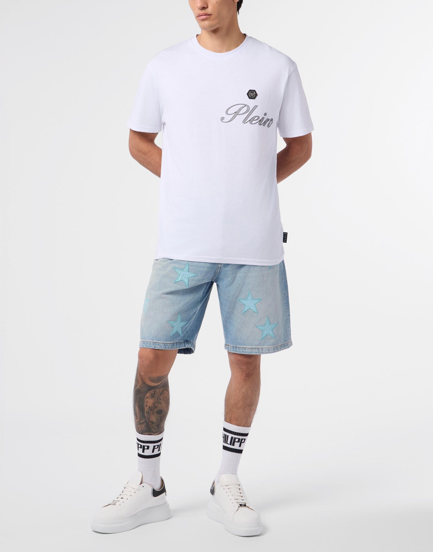 T-Shirt Philipp Plein con logo signature e applicazione