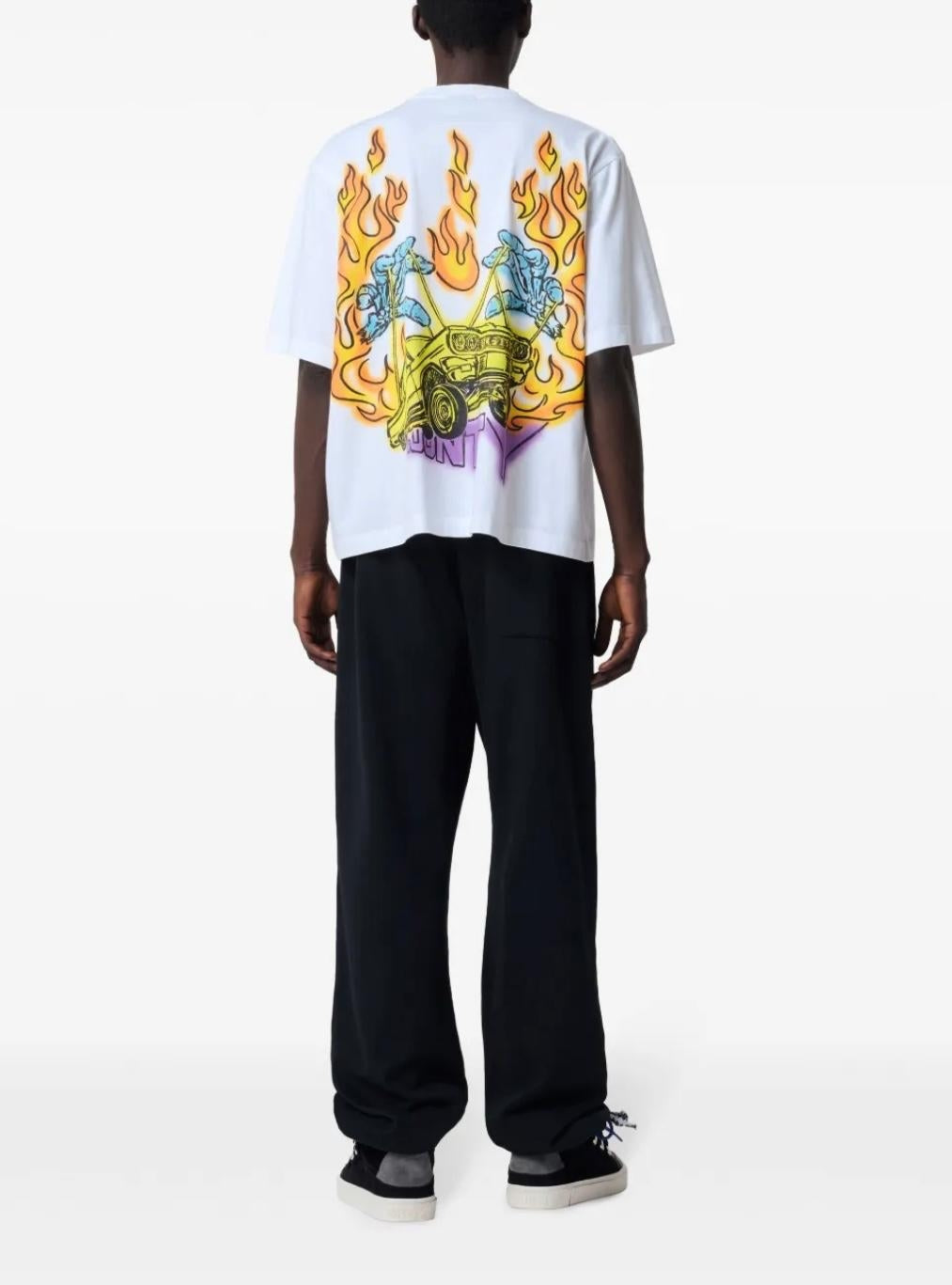 T-Shirt Marcelo Burlon "County Flame White" uomo