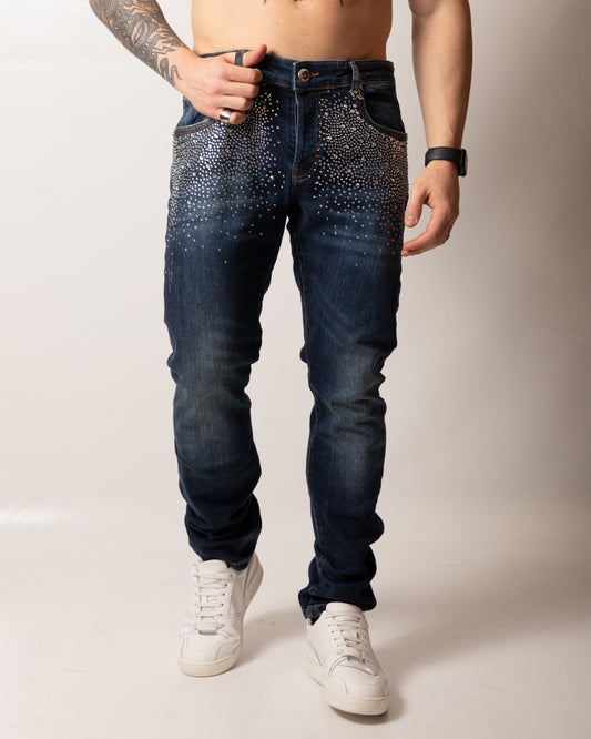 Jeans Richmond X slim con strass uomo
