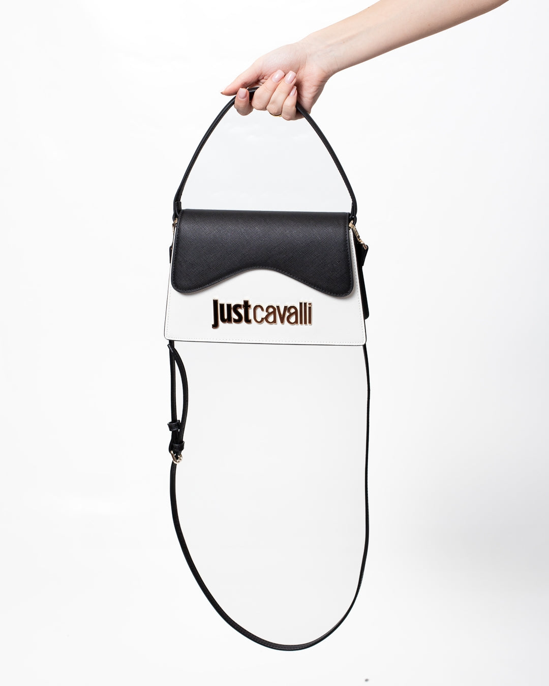 Borsa Just Cavalli con manico e tracolla "Metal Lettering" donna