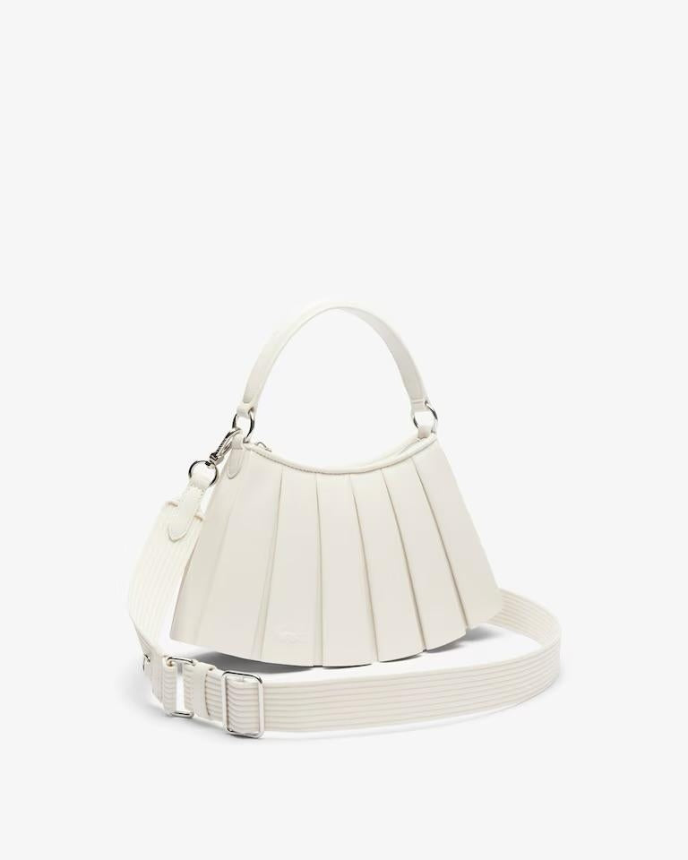 Borsa Lacoste in pelle plissettata donna