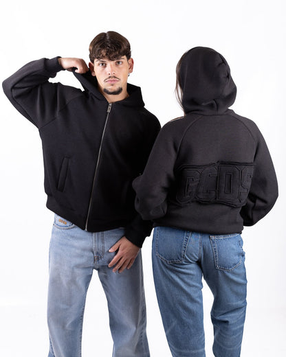 Maglia GCDS full zip con cappuccio 