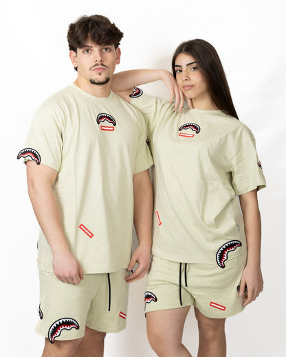 T-Shirt Sprayground "Shark Patches sage"