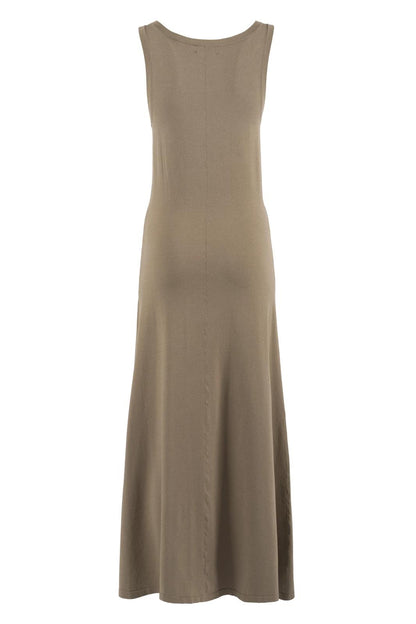 Abito lungo Nenette in maglia con dettagli in metallo donna