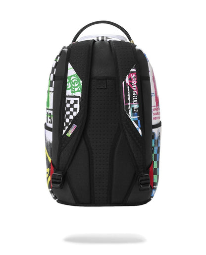 Zaino Sprayground bianco STENCIL SHARK ATTACK BLACK AND WHITE SPLIT BACKPACK