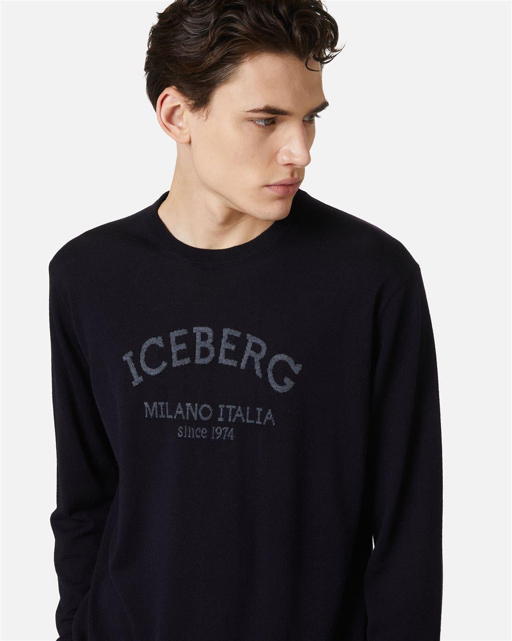 Maglia Iceberg girocollo logata uomo