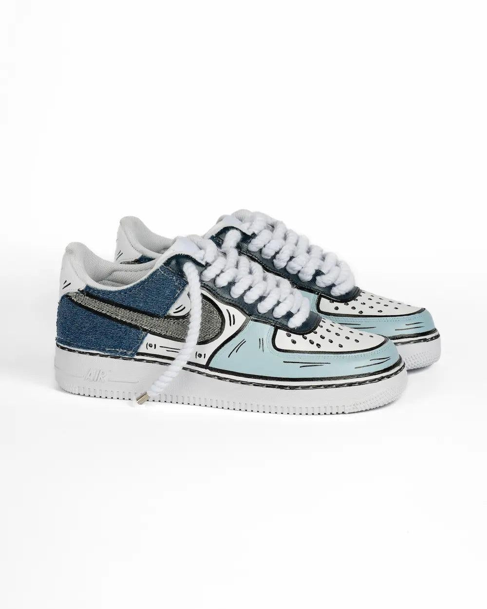 Sneakers Seddys "Nike Air Force One Comics Denim"