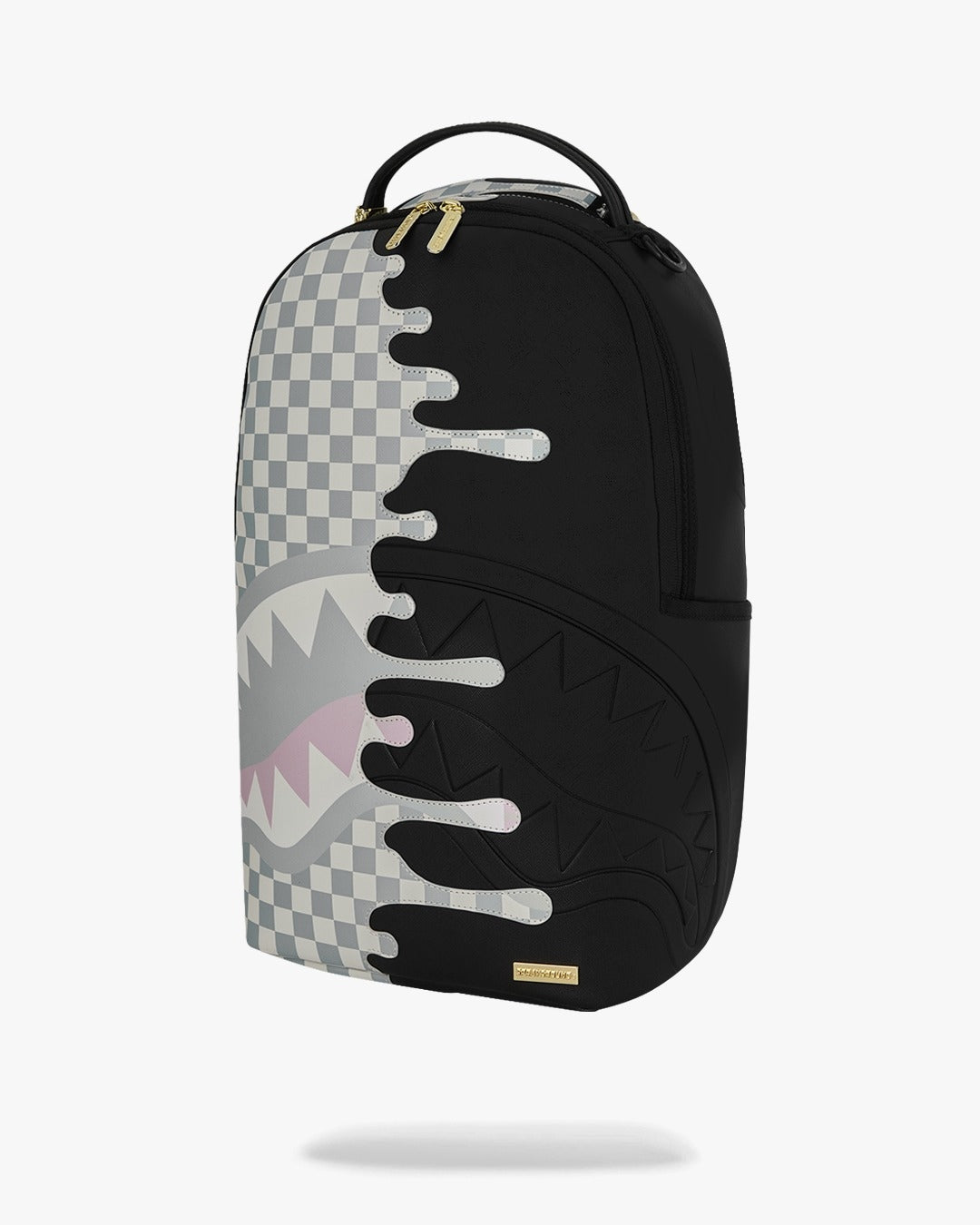 Zaino Sprayground nero CREAM CHECK UNFINISHED SHARK DLXSV BACKPACK