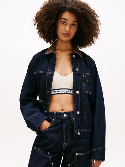 Giubbotto Tommy Jeans "Chore Jacket" in jeans donna