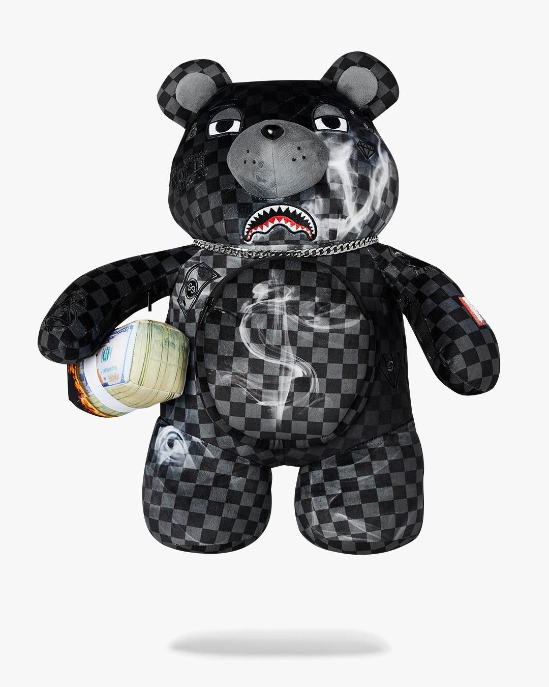 Zaino Sprayground orsetto nero "SIP N’ SMOKE MONEYBEAR BACKPACK"