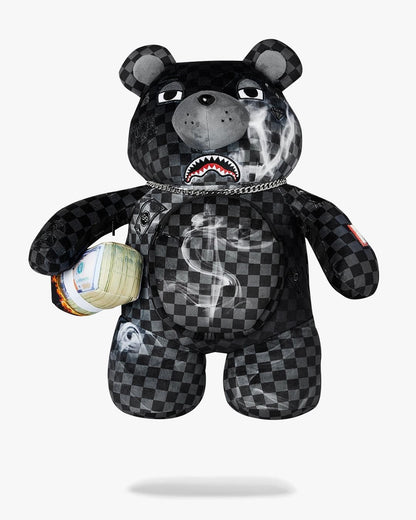 Zaino Sprayground orsetto nero "SIP N’ SMOKE MONEYBEAR BACKPACK"