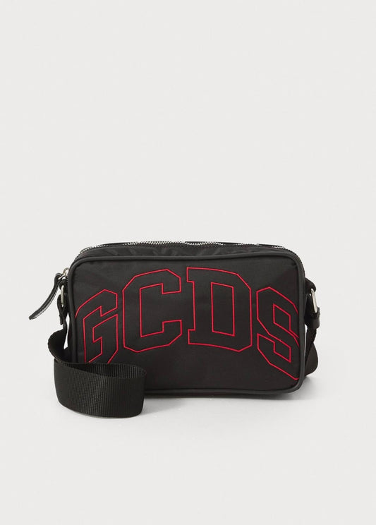Tracolla GCDS in nylon con logo ricamato