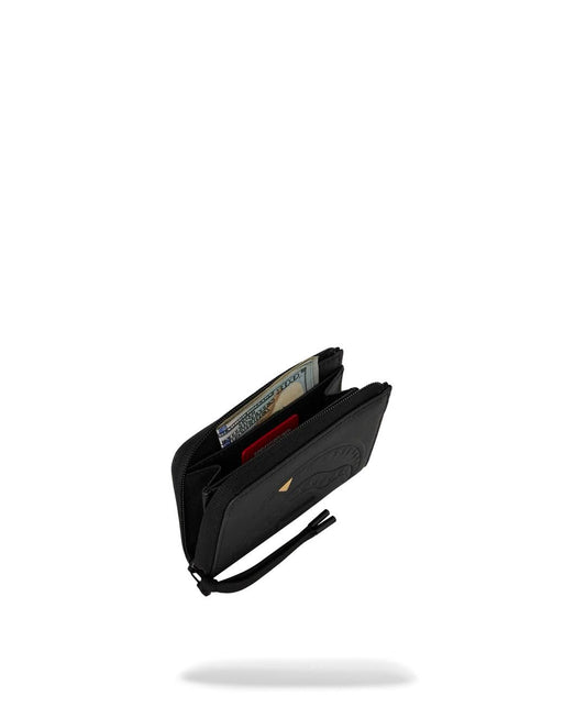Portafoglio Sprayground nero BLACKED OUT EMBOSSED GOLD TOOTH WALLET