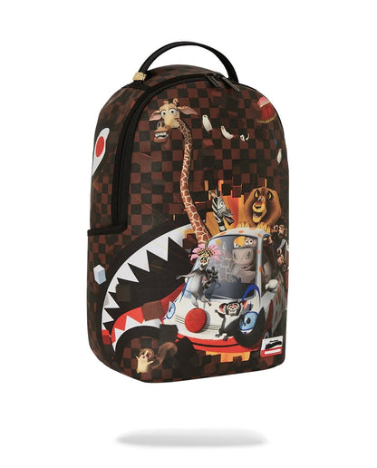 Zaino Sprayground marrone Madagascar checker smash dlxsv backpack