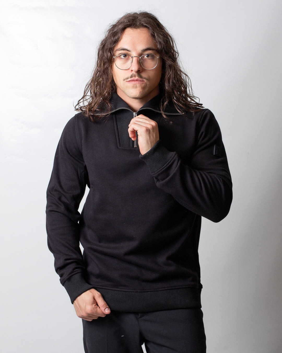 Felpa Liu Jo mezzazip a collo alto uomo