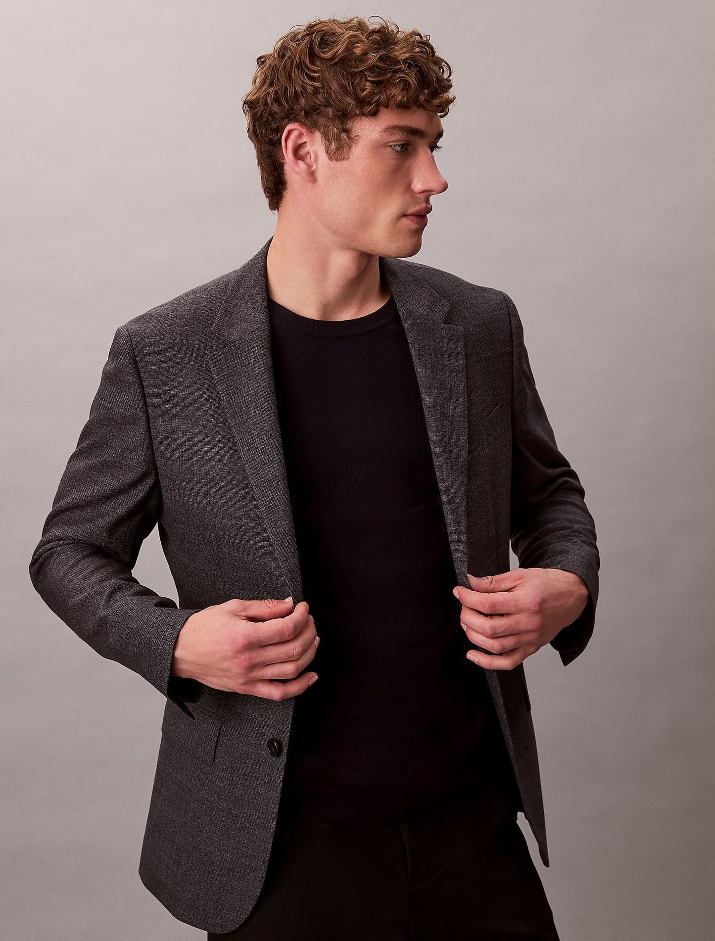 Maglia Calvin Klein girocollo in lana merino uomo