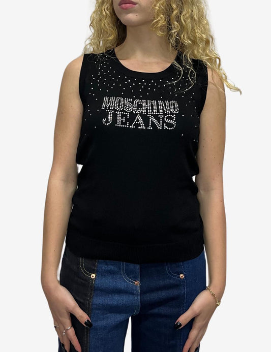 Maglia Moschino jeans con strass donna