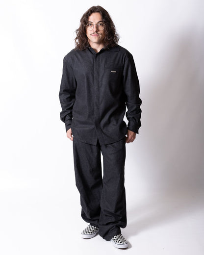 Pantalone Iceberg in lana mix di tessuti e fibbia a scatto logata