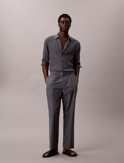Pantalone Calvin Klein straight con cintura uomo