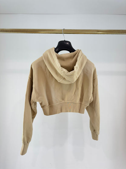 Felpa Comme des Fuckdown cropped fullzip con cappuccio donna