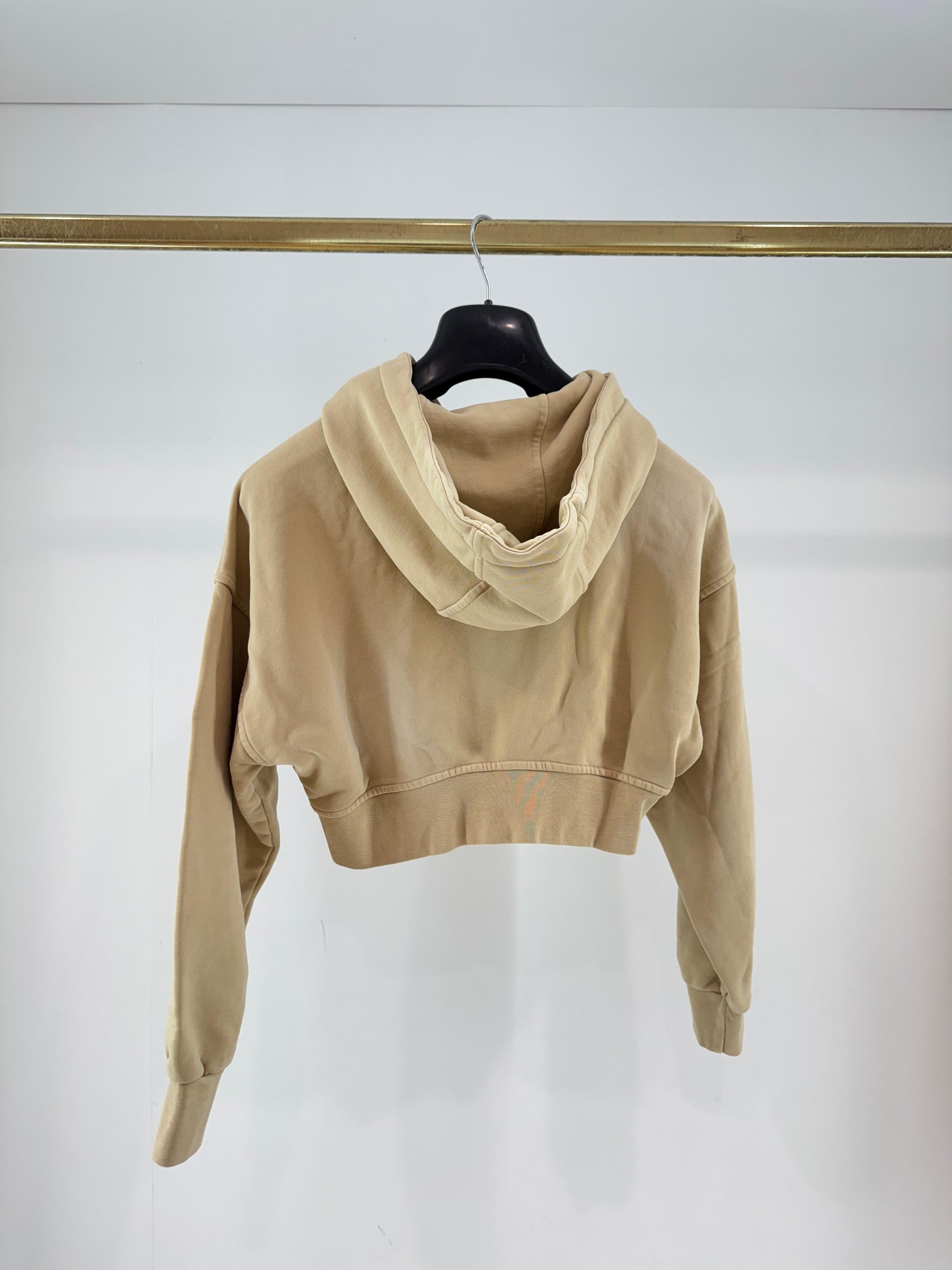 Felpa Comme des Fuckdown cropped fullzip con cappuccio donna