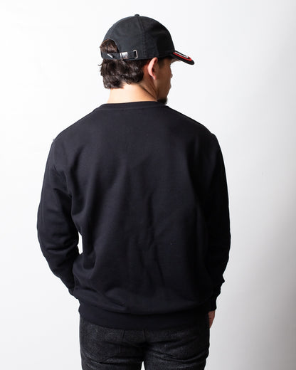 Felpa GCDS girocollo in piquet logo tape uomo