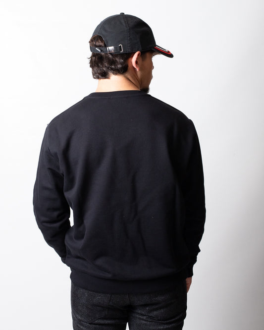 Felpa GCDS girocollo in piquet logo tape uomo