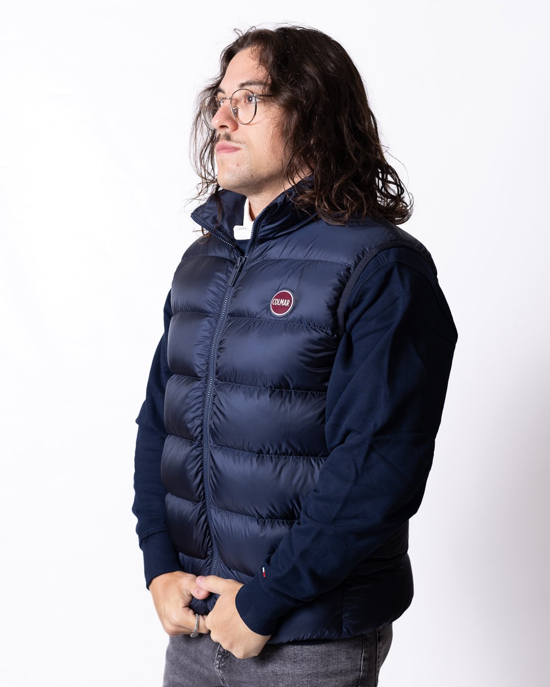 Gilet Colmar con logo in rilievo in tessuto e gomma