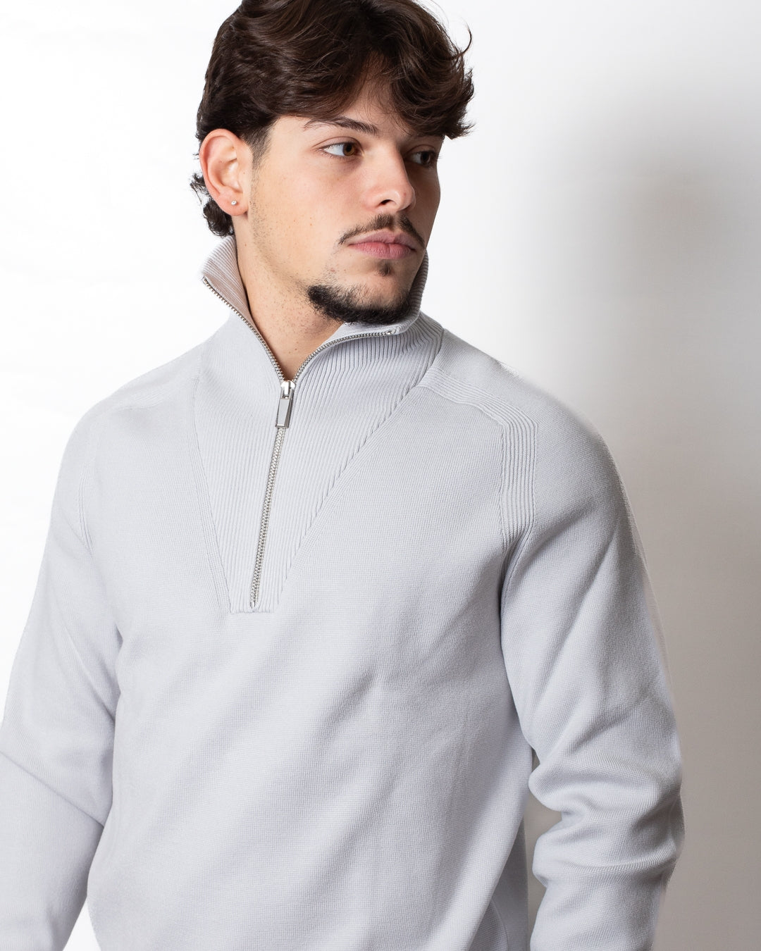 Maglia Calvin Klein lupetto con mezza zip uomo