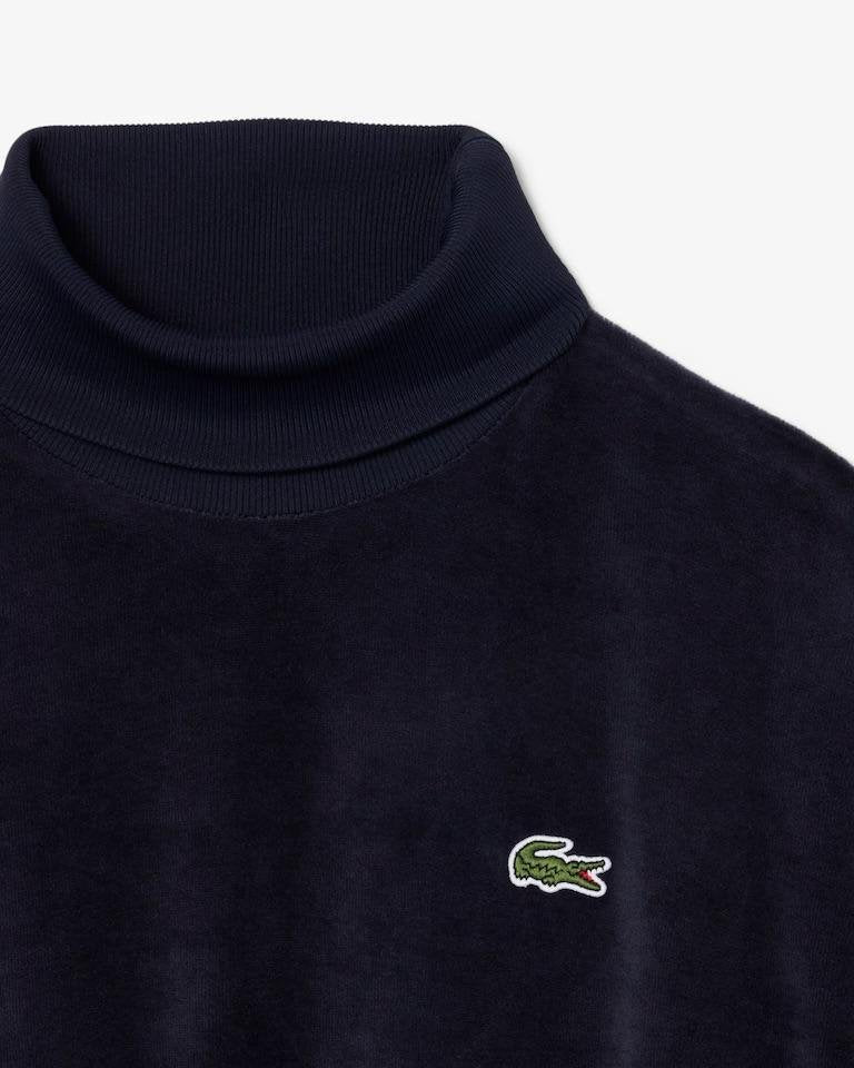 Maglia Lacoste in ciniglia con logo ricamato