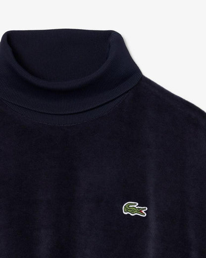 Maglia Lacoste in ciniglia con logo ricamato