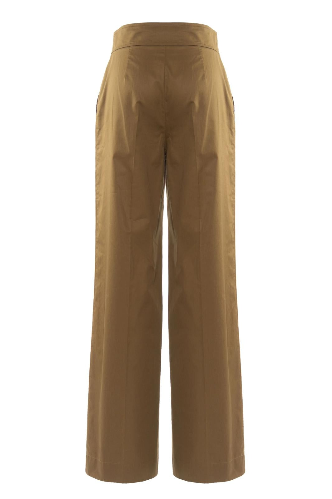 Nenette pantalone emon in cotone olio a gamba larga