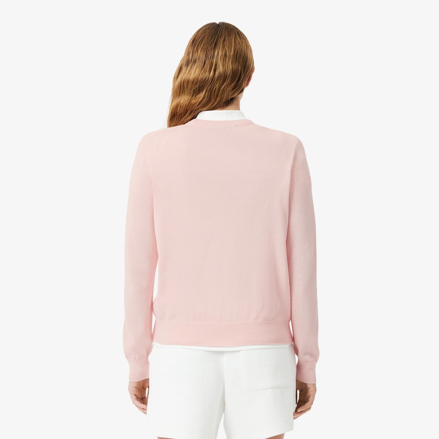 Maglia Lacoste girocollo con logo tonal donna