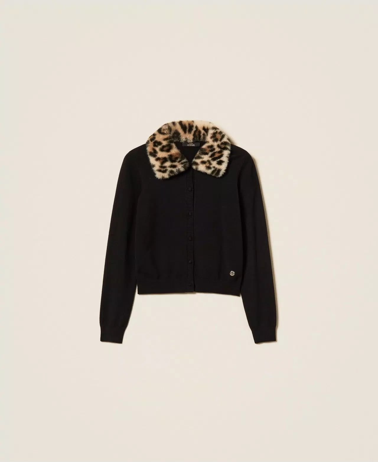 Giacca Twinset Actitude con colletto faux far e maglia donna