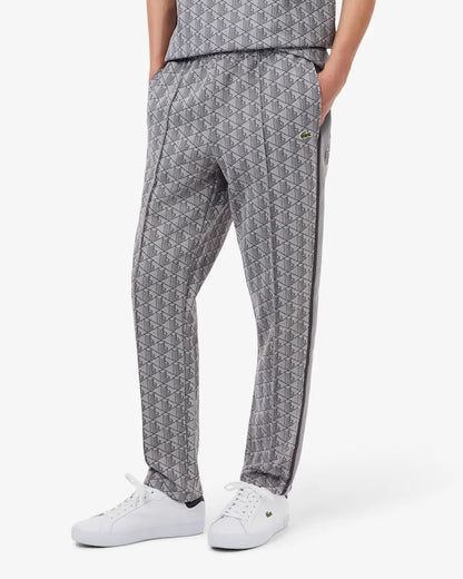 Pantalone Lacoste logato allover uomo