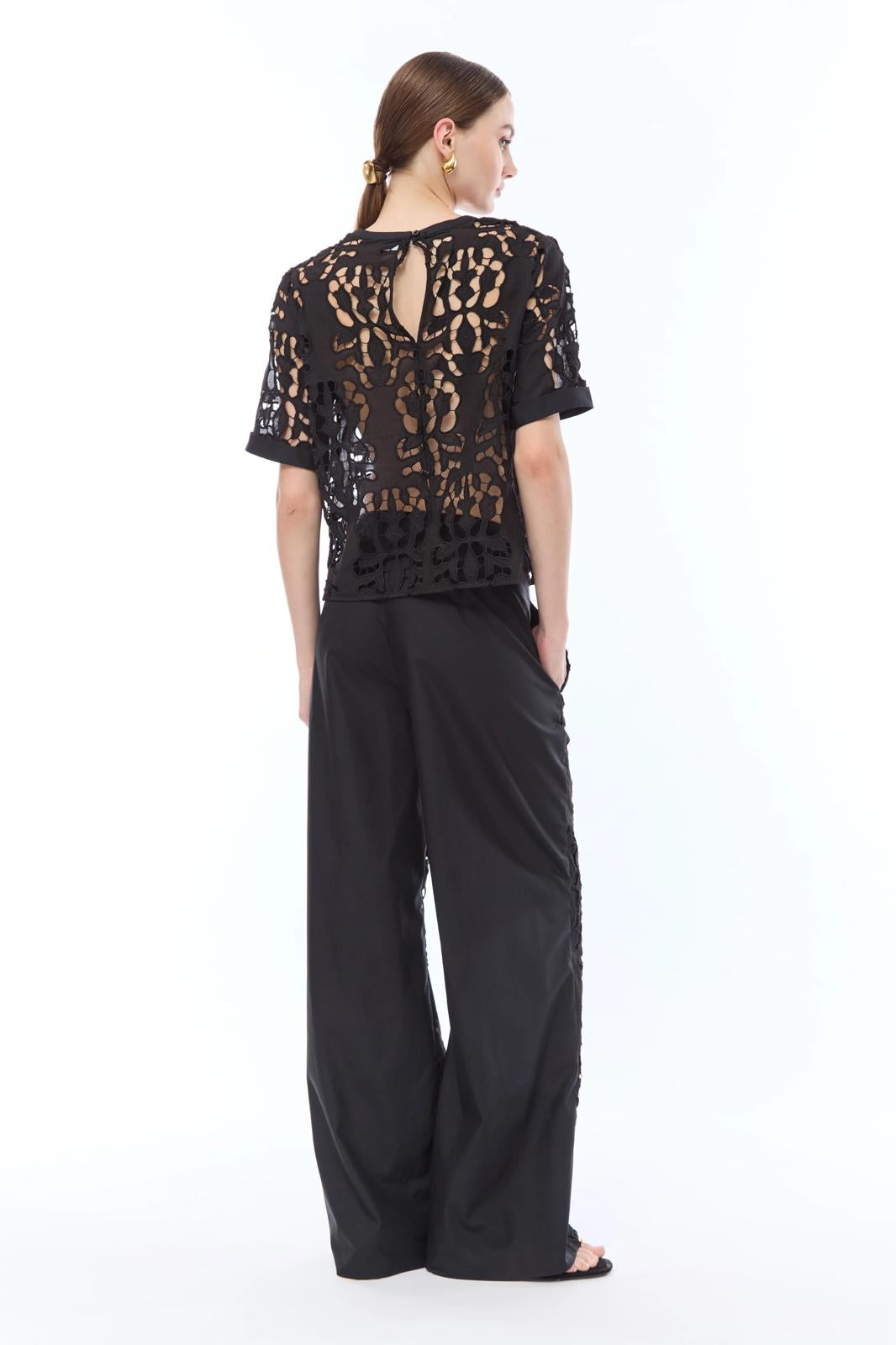Pantalone Nenette in sangallo con intagli donna